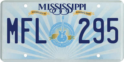 MS license plate MFL295