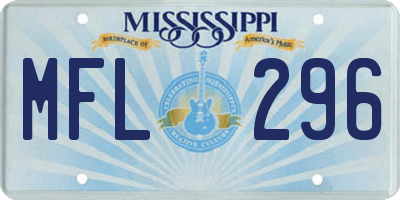 MS license plate MFL296