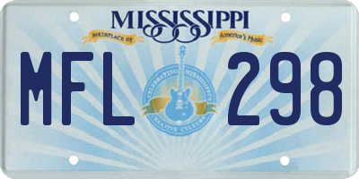 MS license plate MFL298