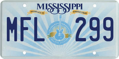 MS license plate MFL299
