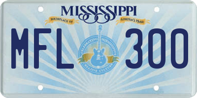 MS license plate MFL300