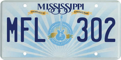 MS license plate MFL302