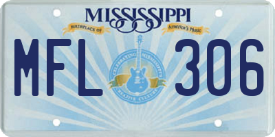 MS license plate MFL306