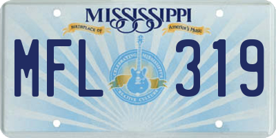MS license plate MFL319