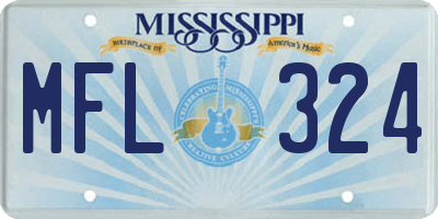 MS license plate MFL324