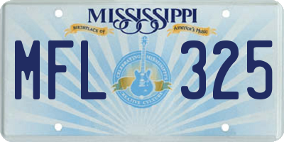 MS license plate MFL325