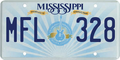 MS license plate MFL328
