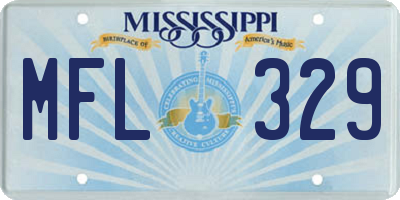 MS license plate MFL329