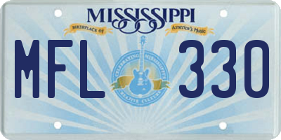 MS license plate MFL330