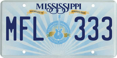 MS license plate MFL333