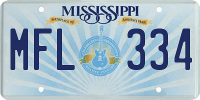 MS license plate MFL334
