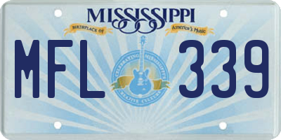 MS license plate MFL339