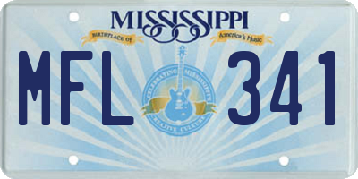 MS license plate MFL341
