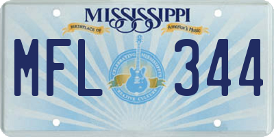 MS license plate MFL344