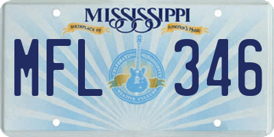 MS license plate MFL346