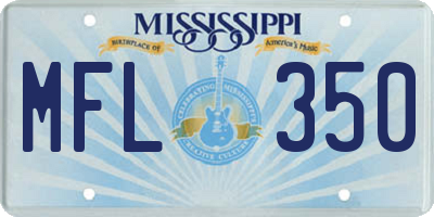 MS license plate MFL350