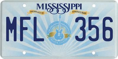 MS license plate MFL356