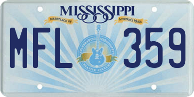 MS license plate MFL359
