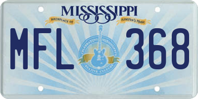 MS license plate MFL368