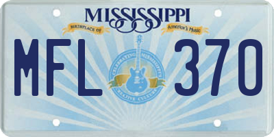 MS license plate MFL370