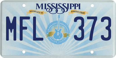 MS license plate MFL373