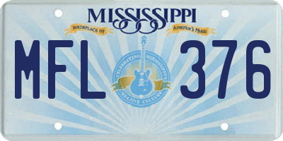 MS license plate MFL376
