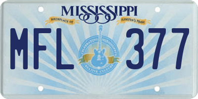 MS license plate MFL377