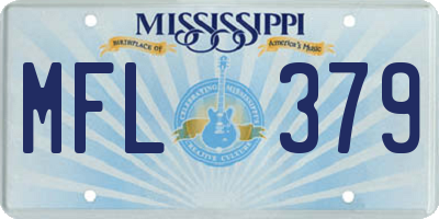 MS license plate MFL379