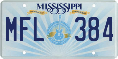 MS license plate MFL384