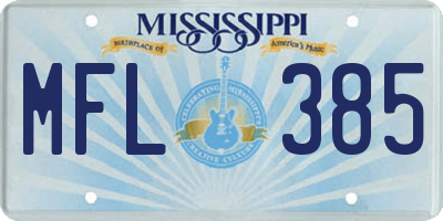 MS license plate MFL385