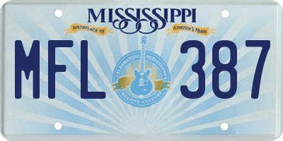 MS license plate MFL387