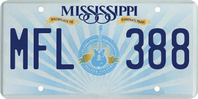 MS license plate MFL388
