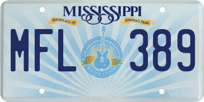 MS license plate MFL389