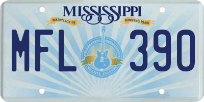 MS license plate MFL390