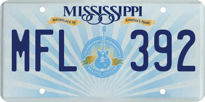 MS license plate MFL392