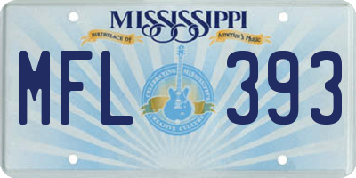 MS license plate MFL393