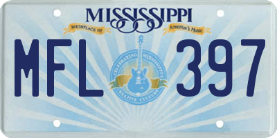 MS license plate MFL397