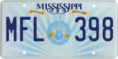 MS license plate MFL398