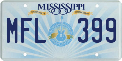 MS license plate MFL399