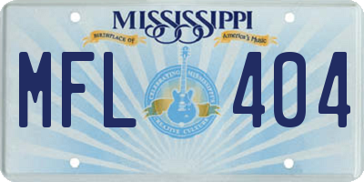 MS license plate MFL404