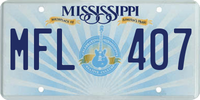 MS license plate MFL407