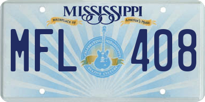 MS license plate MFL408