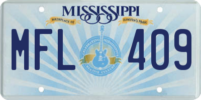 MS license plate MFL409