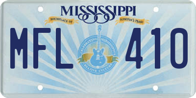 MS license plate MFL410