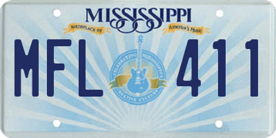 MS license plate MFL411