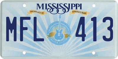 MS license plate MFL413