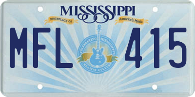 MS license plate MFL415