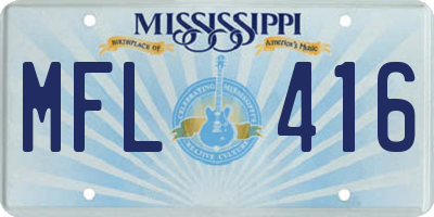 MS license plate MFL416