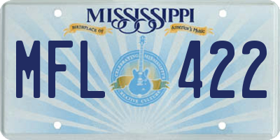 MS license plate MFL422