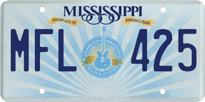 MS license plate MFL425
